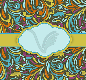 Floral retro background - vector clip art