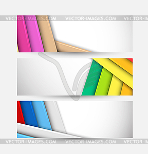 Set of stripes banners - vector image