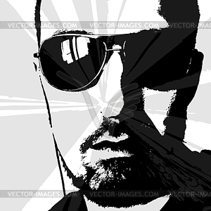 Man portrait - vector clipart