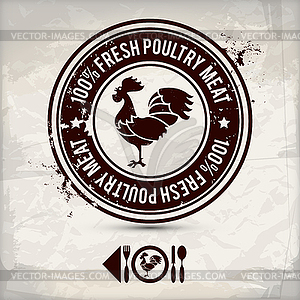 Alternative poultry stamp - vector clip art