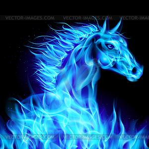 Огненный конь - векторизованное изображение клипарта