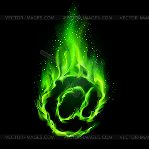 Fiery e-mail symbol - vector image