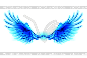 Blue fire wings - vector clipart