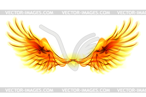 Fire wings - color vector clipart