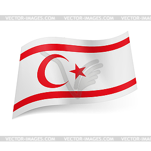 State flag of Northern Cyprus - vector image