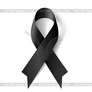 Black ribbon - vector clip art