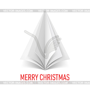 Paper Christmas tree - vector clipart