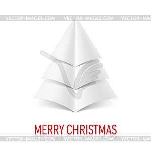 Paper Christmas tree - vector clipart