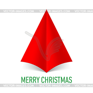 Paper Christmas tree - vector image