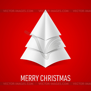 Paper Christmas tree - vector image