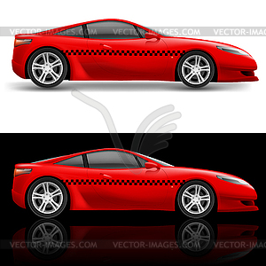 Red sports car - vector image