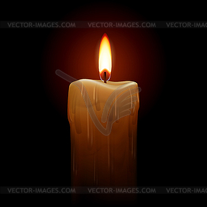 Горящая свеча - изображение в векторе / векторный клипарт