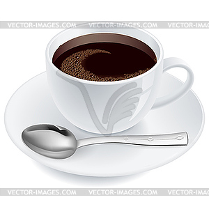 Coffee with spoon - vector clipart