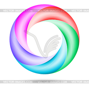 Colorful spiral ring - vector clipart