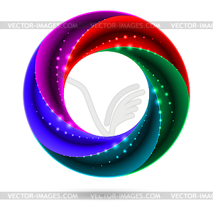 Colorful spiral ring - vector image