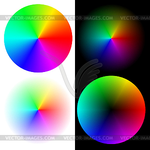 Wheels in Rainbow Colors - vector EPS clipart