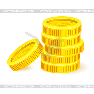 Gold coins - vector clipart