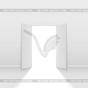 Double open door - vector clipart