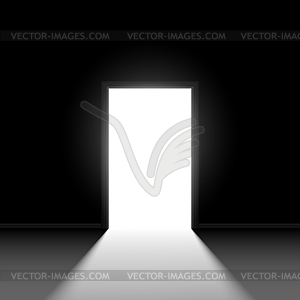 Open door - royalty-free vector image