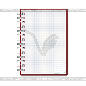 Realistic notebook - vector image
