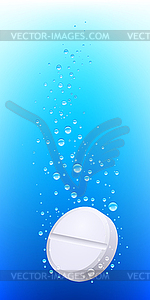 Pill in water - vector clipart