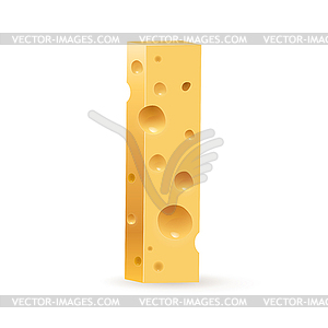 Letter made of Cheese - vector clipart