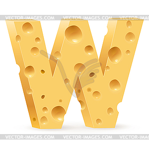 Letter made of Cheese - vector image