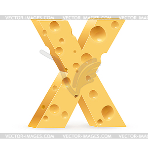 Letter made of Cheese - vector clipart