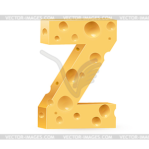 Letter made of Cheese - vector clipart