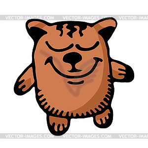 Cartoon bear - stock vector clipart