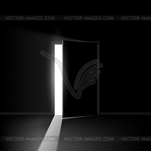 Open door - vector image