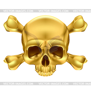 Skull and crossbones - vector image