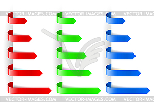 Color arrows marker paper - vector clipart