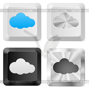 Clouds on buttons - vector image