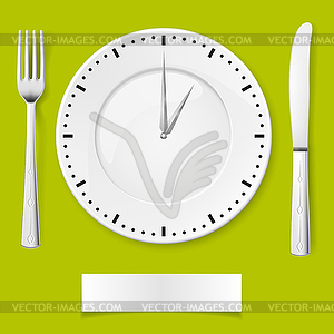 Dinner time - royalty-free vector clipart