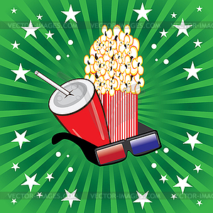 Movie theme objects - vector clipart