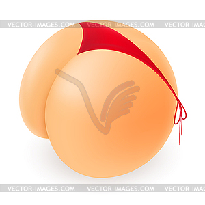 Ягодицы - векторизованное изображение клипарта