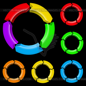 Colorful arrows - vector EPS clipart