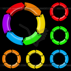 Colorful arrows - vector clipart