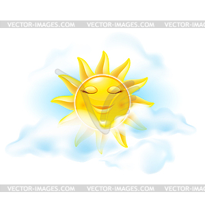 Cartoon sun - vector clipart