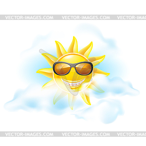 Cartoon sun - vector image