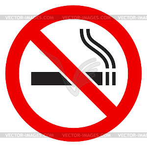 Подписать отказ от курения - изображение векторного клипарта