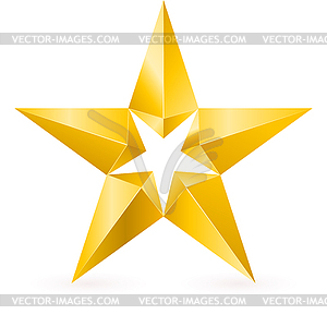 Shiny Gold Star - vector clipart