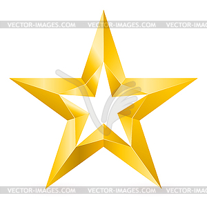 Shiny Gold Star - vector clip art