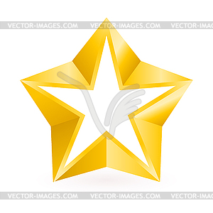 Shiny Gold Star - vector clipart