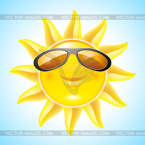 Cartoon Sun - vector clip art