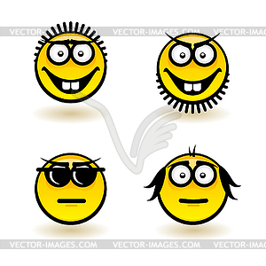 Cartoon faces - vector clipart