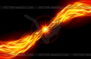 Bright fiery Star - vector clipart