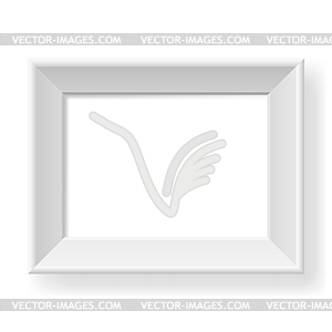 Realistic white frame - vector clipart