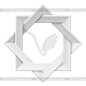 Realistic white frame - vector clip art